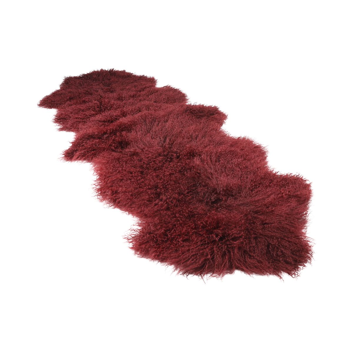 Dubbelt Fårskinn | Tibet | 150x55 cm Bordeaux