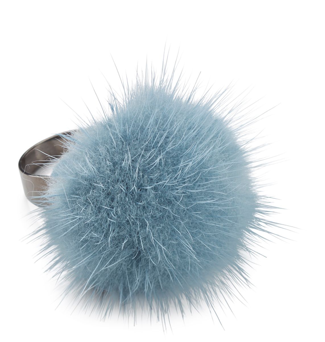 Pompon ring Ljus himmelsblå