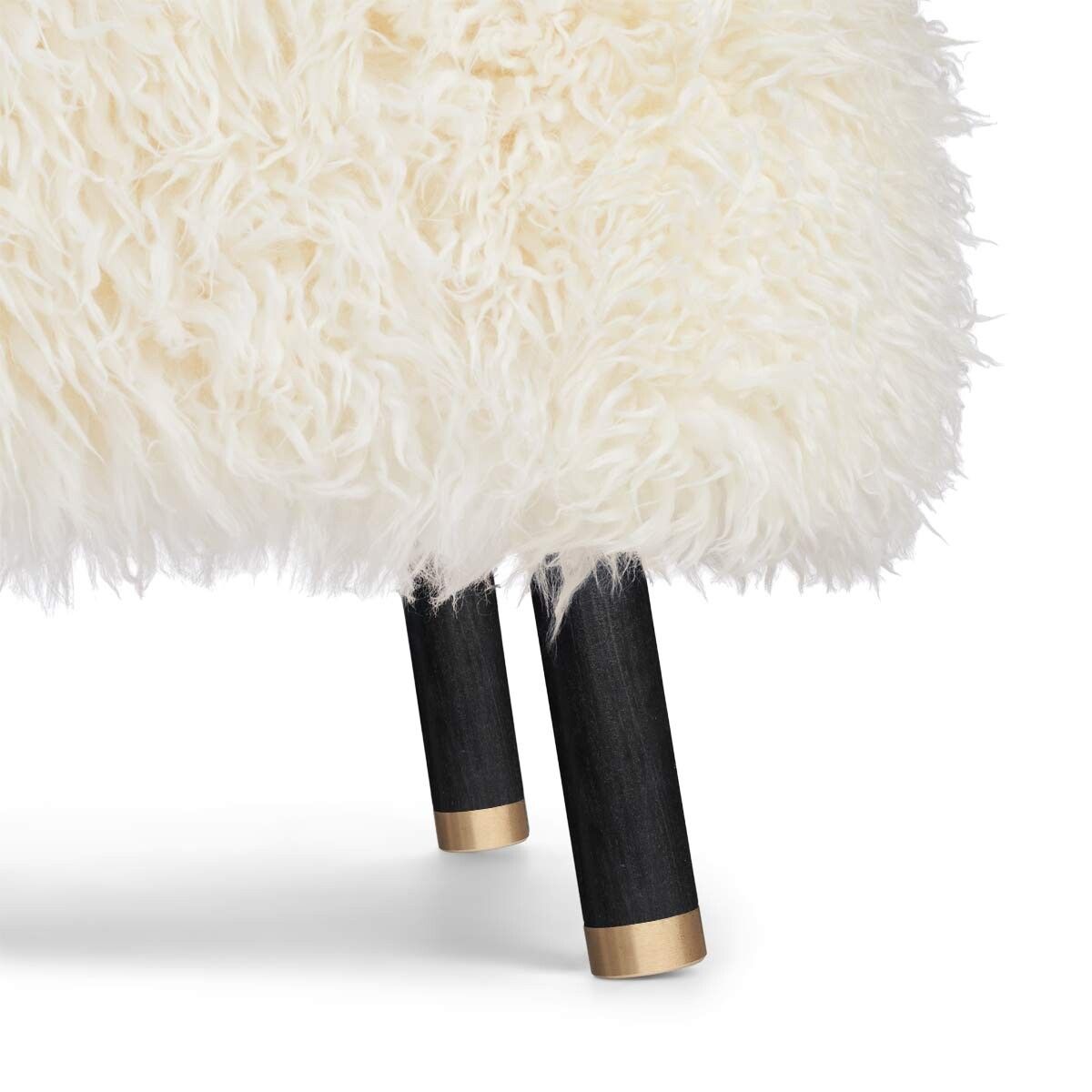 Emil Lounge Chair | Lång ull Vit
