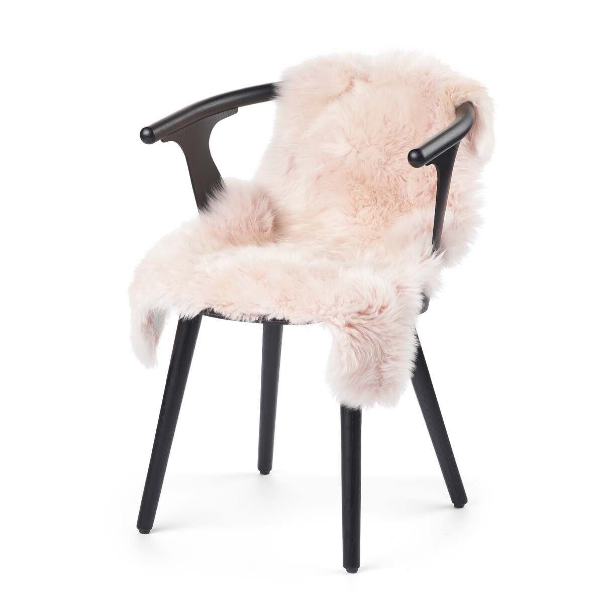 Fårskinn | Lång lugg | Nya Zeeland | 100x60 cm Ljusrosa