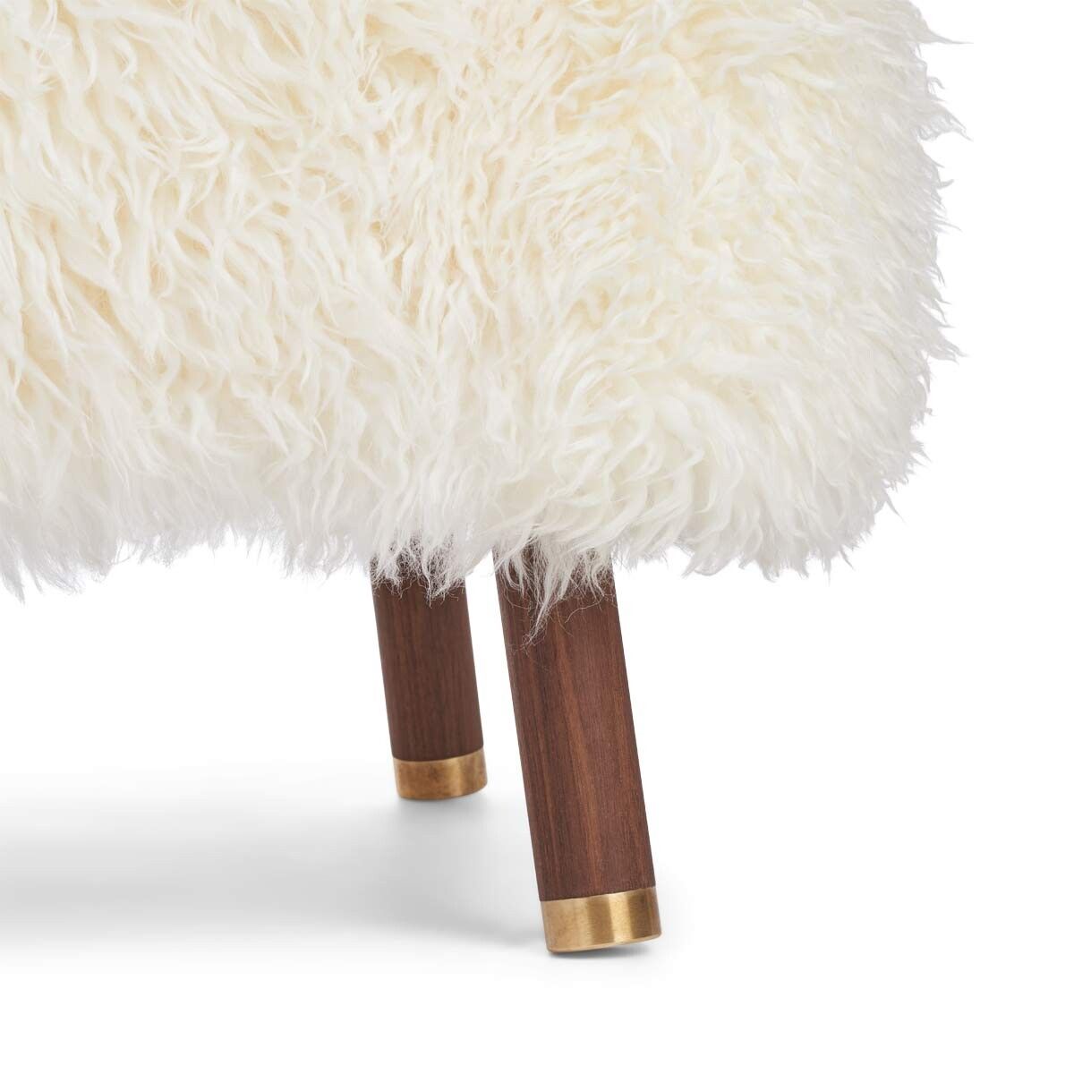 Emil Lounge Chair | Lång ull Vit