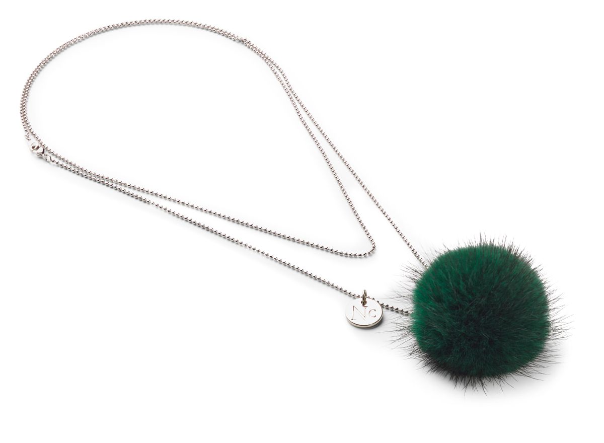 Pom Pom Halsband Grön