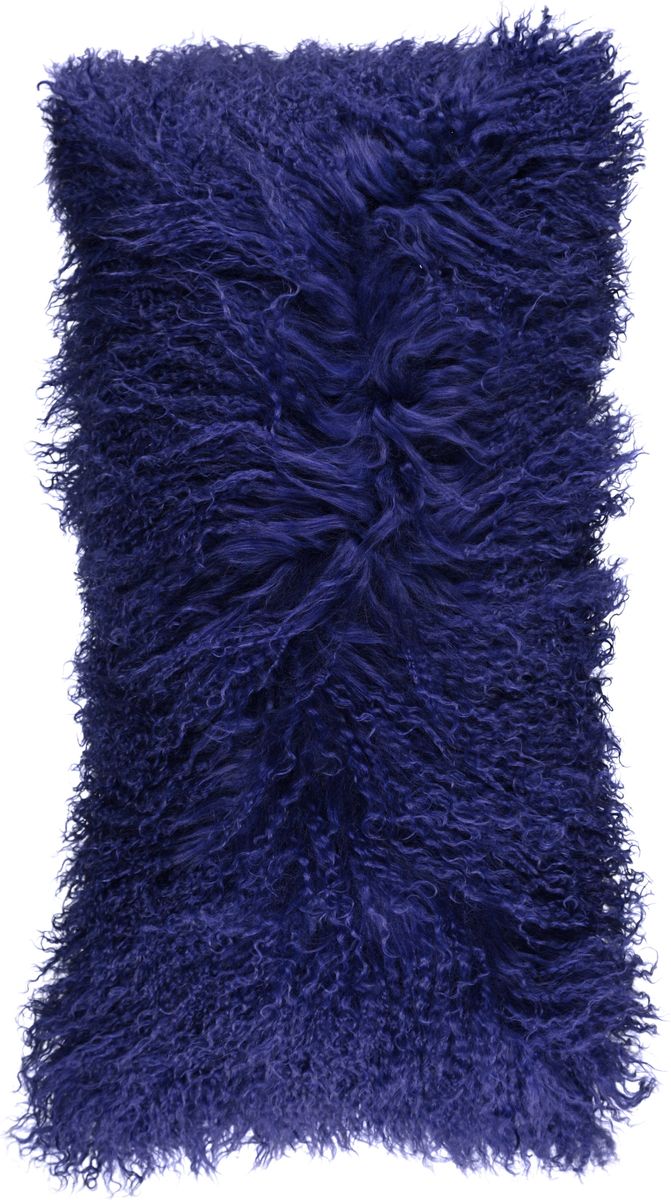 Fårskinnskudde | Lockig | Tibet | 28x56 cm Navy
