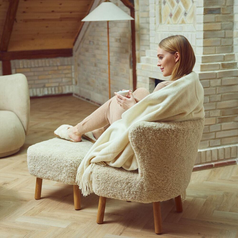 Emily Lounge Chair | Kort lugg Koksgrå