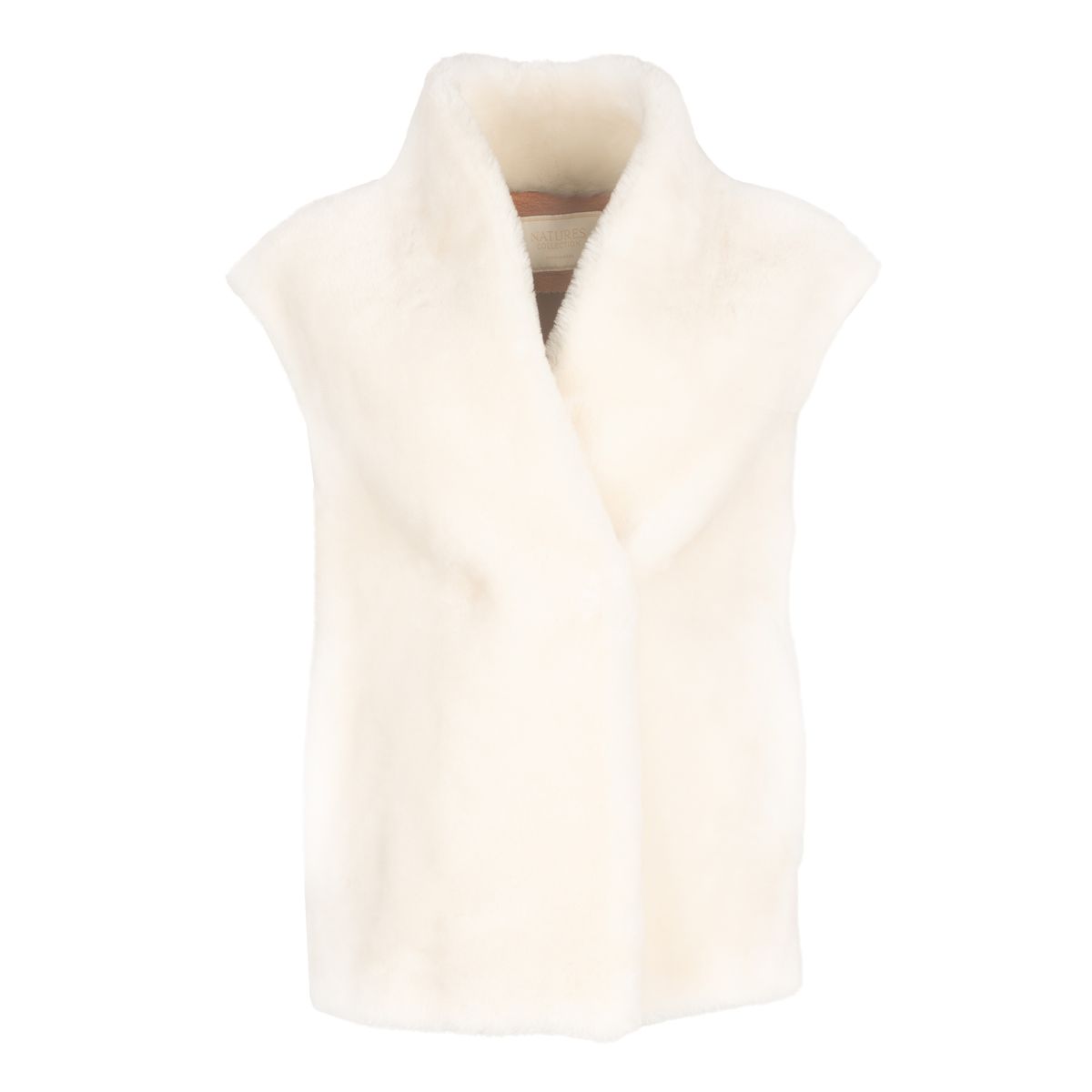 Lorena väst Läder Brun / Vit