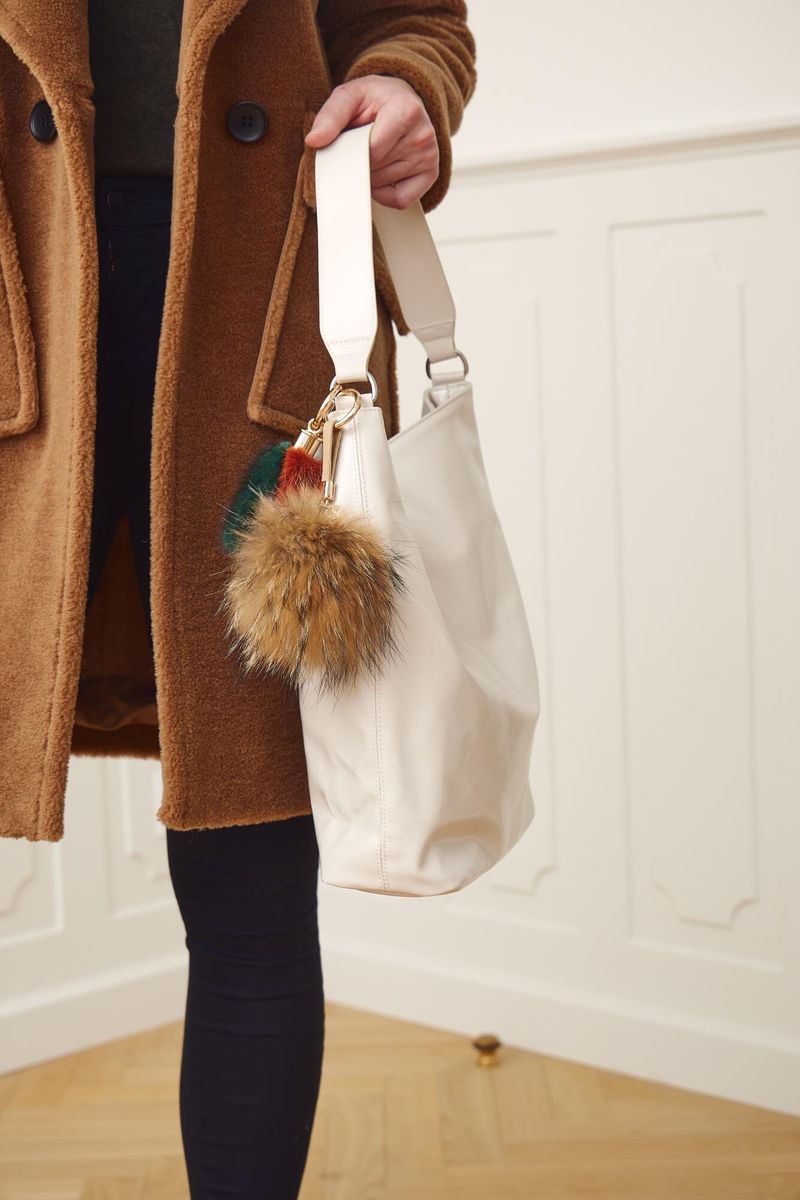 Isabella Dubbel Nyckelring Khaki/Höstmarmor
