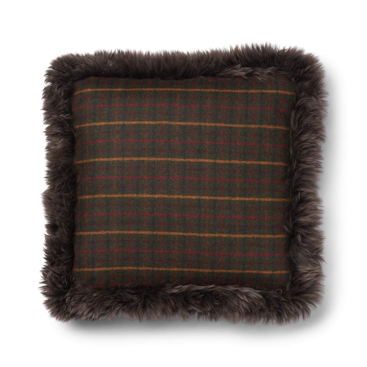 Checked Collection | Ullkudde | Lång lugg | 52x52 cm