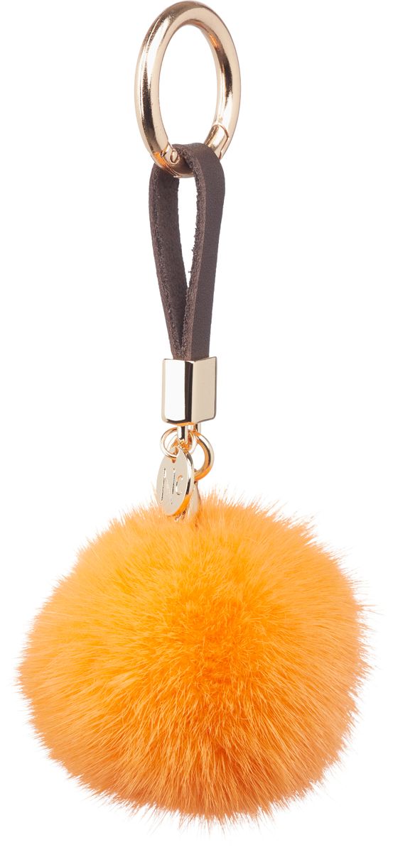 Pompon nyckelring Orange