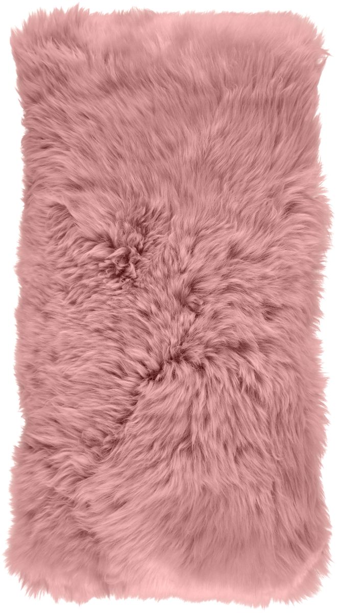 Fårskinnskudde | Lång lugg | Nya Zeeland | 28x56 cm Rosa