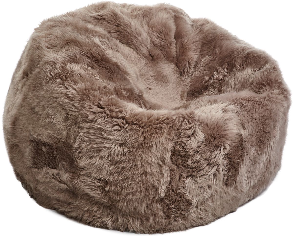 Runda saccosäck | Lång lugg | Nya Zealand | 73x74 cm & 93x92 cm Dove
