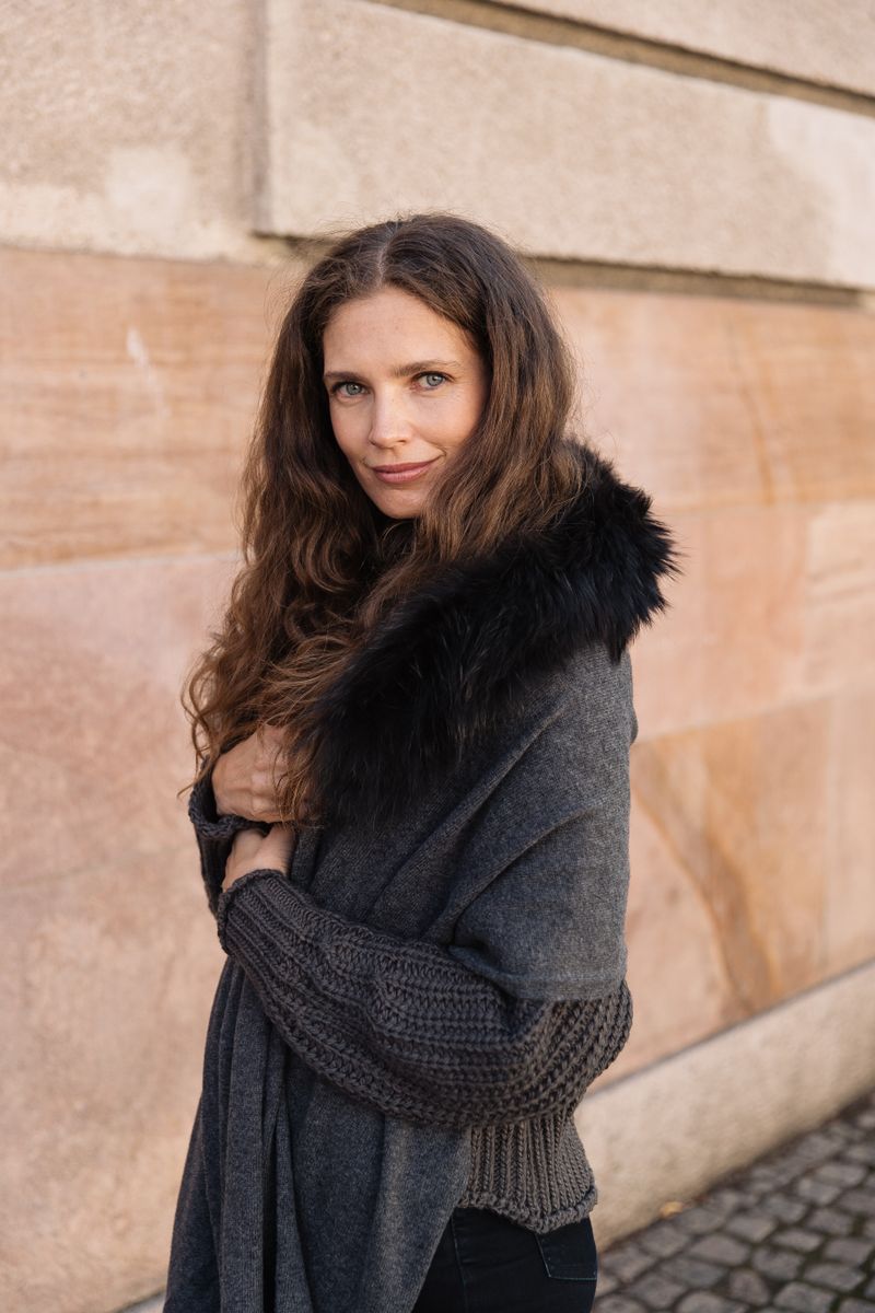 Silvia Scarf Mörkgrå/Mörkgrå