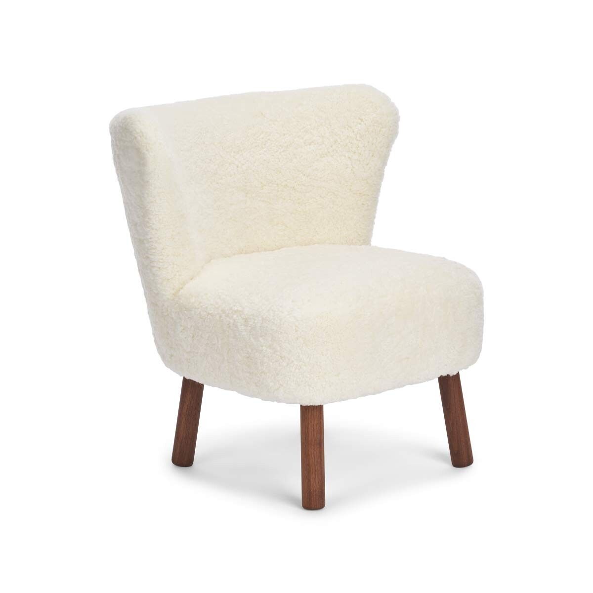 Emily Lounge Chair | Kort lugg Vit