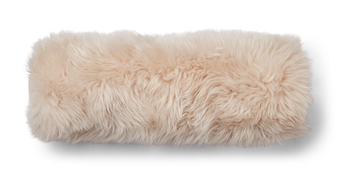 Bolsterkudde | Lång lugg, kort lugg | Nya Zeeland | Ø20xL52 cm Beige / Beige