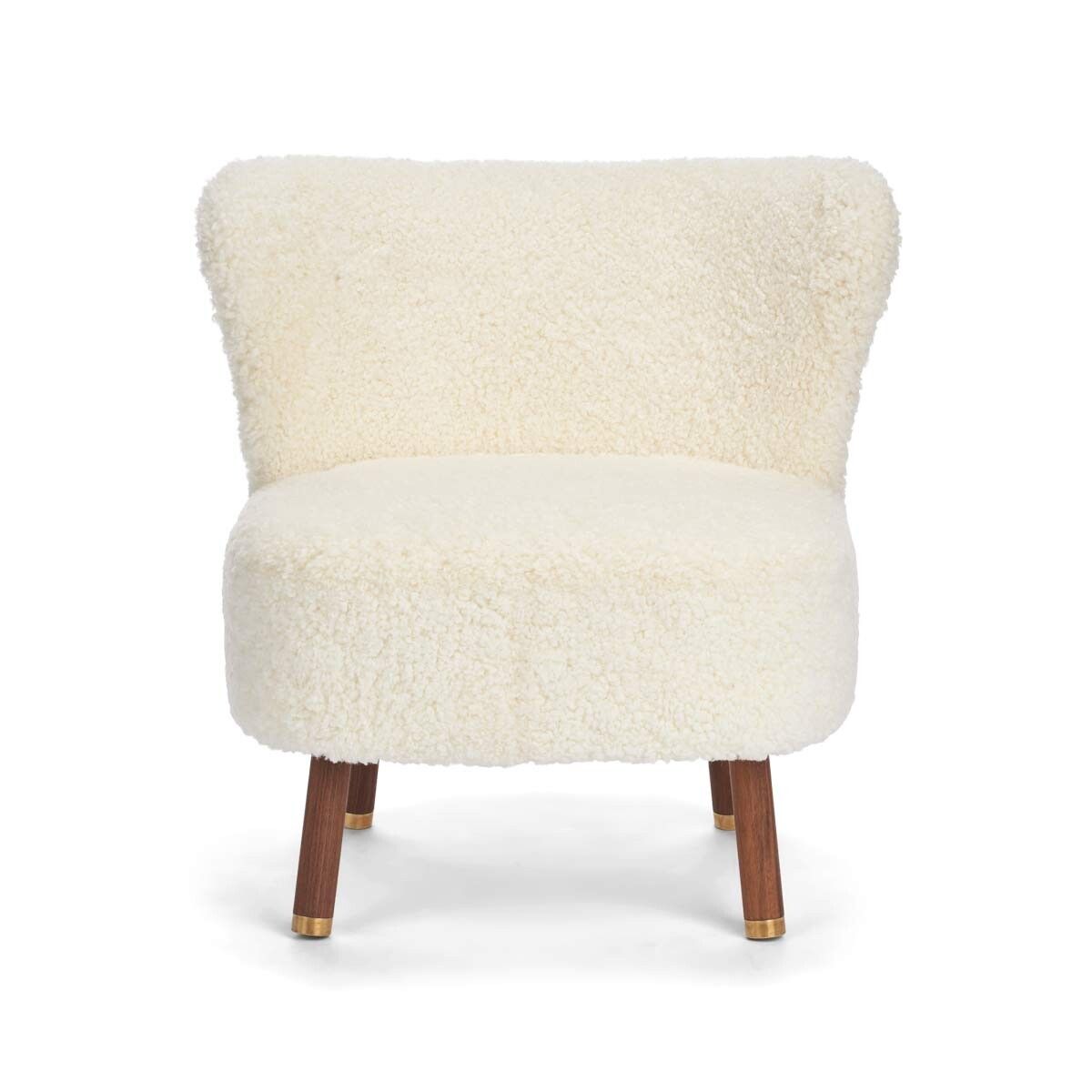 Emil Lounge Chair | Kort lugg Vit