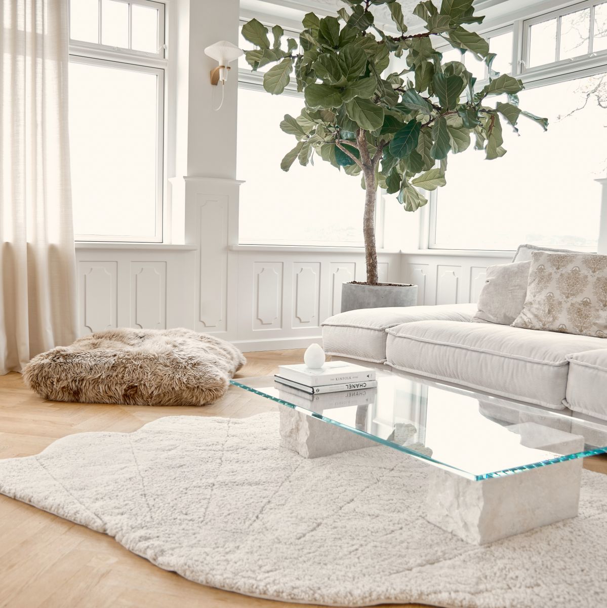 Shell Designmatta | Kort lugg | Nya Zeeland | 210x150 cm Koksgrå