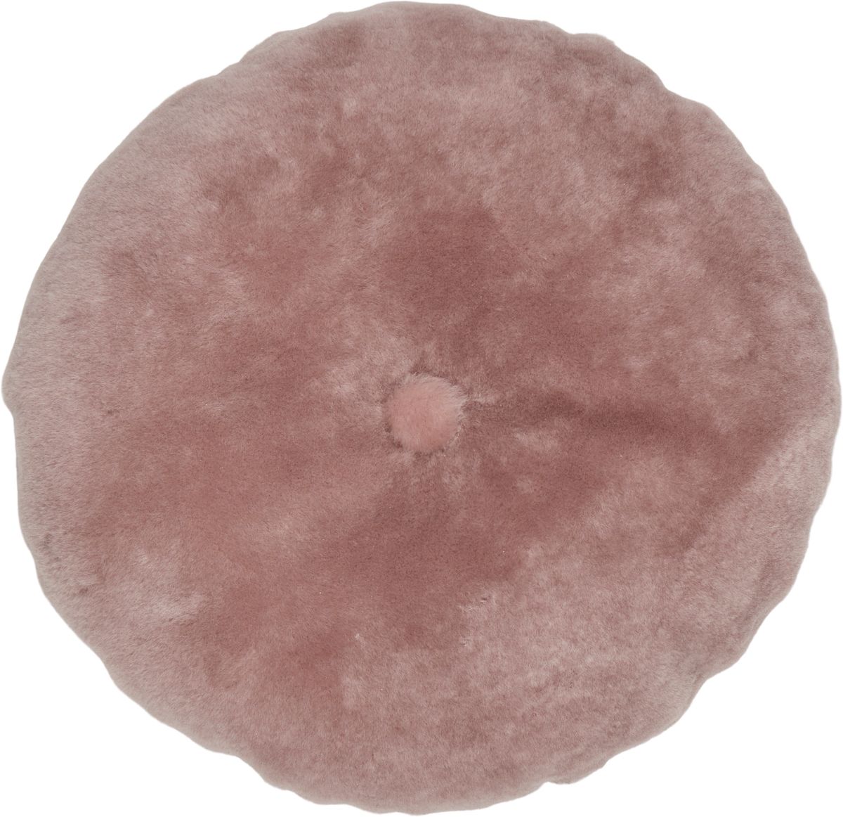 Fårskinnskudde | Mockasin | Dubbelsidig | Ø45 cm Ljus Lila