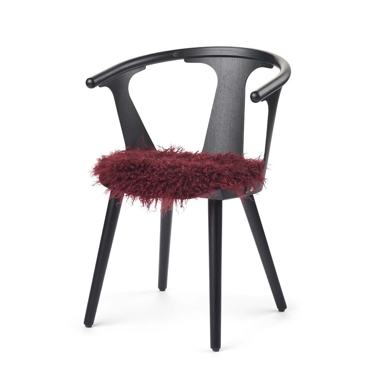 Stolsdyna | Lockig | Tibet | Ø38 cm Bordeaux