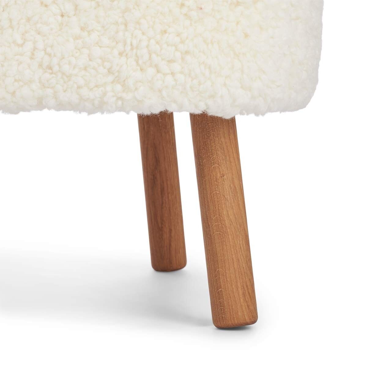 Emil Lounge Chair | Kort lugg Vit