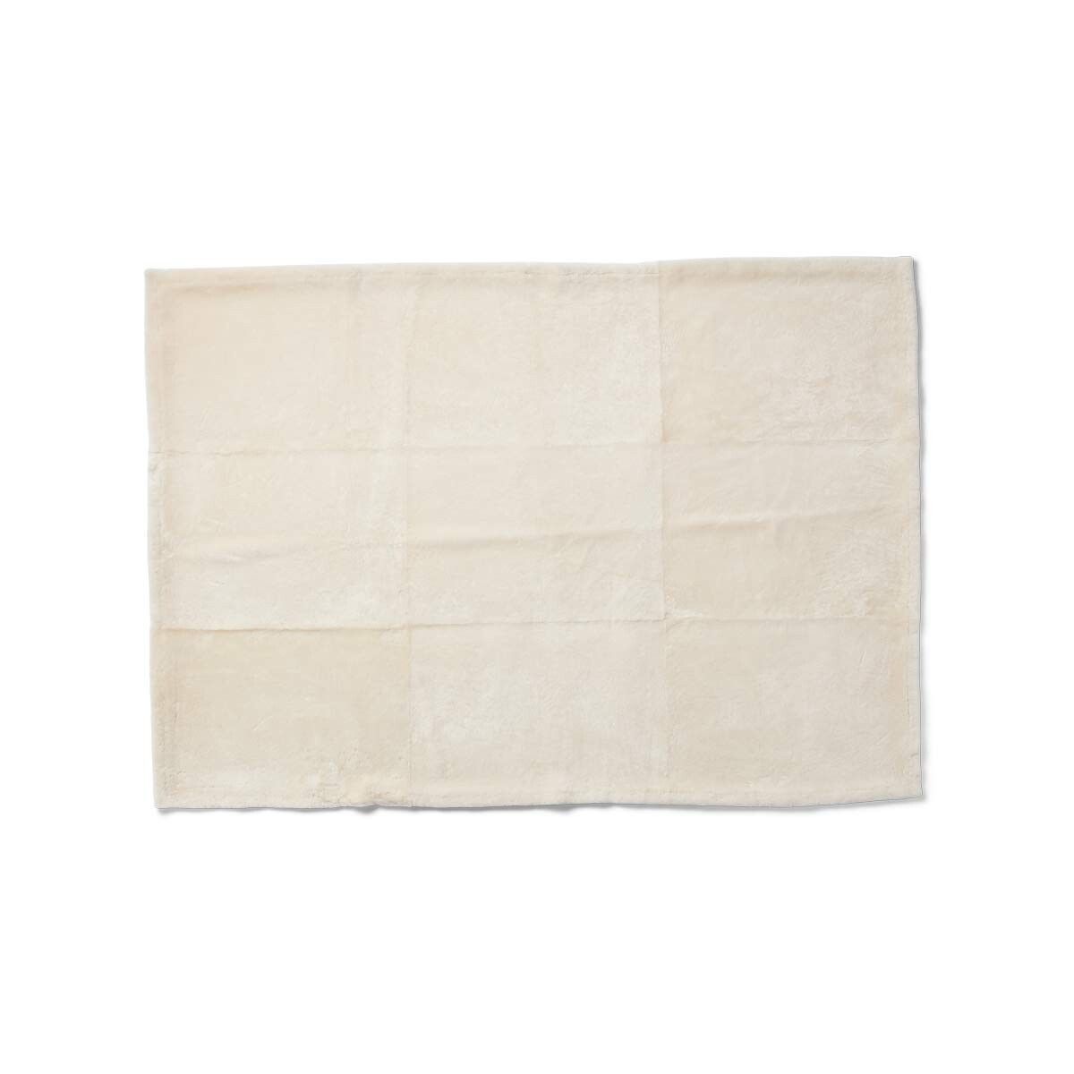 Angelina Kort Lugg Fårskinn Pläd Beige