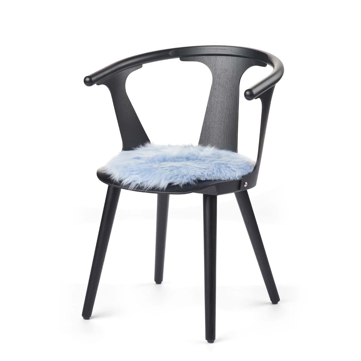 Stolsdyna | Lång lugg | Nya Zealand | Ø38 cm Ljusblå