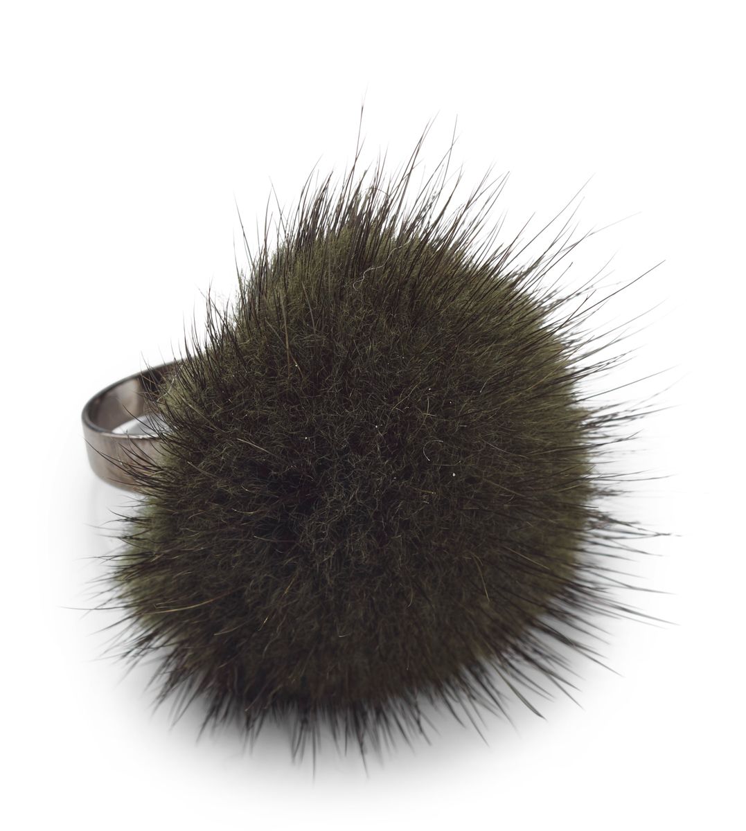 Pompon ring Khaki