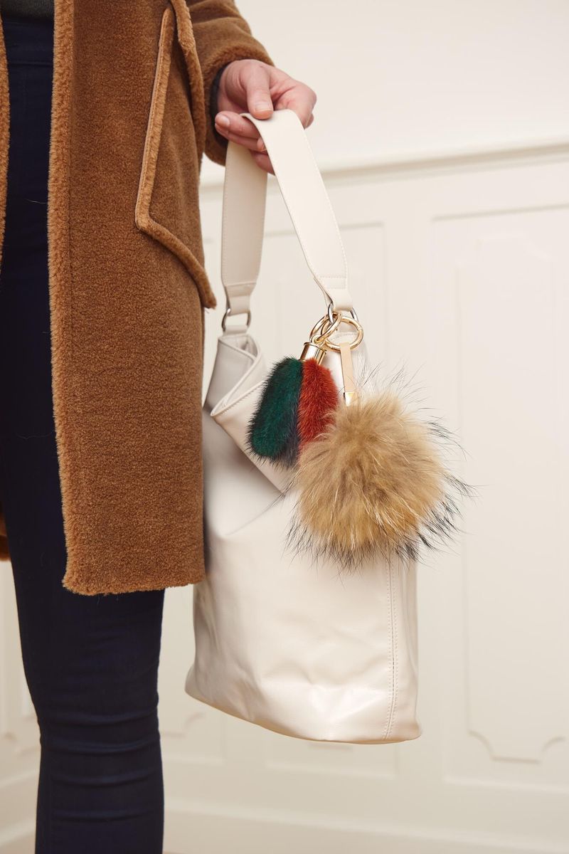 Isabella Dubbel Nyckelring Khaki/Höstmarmor