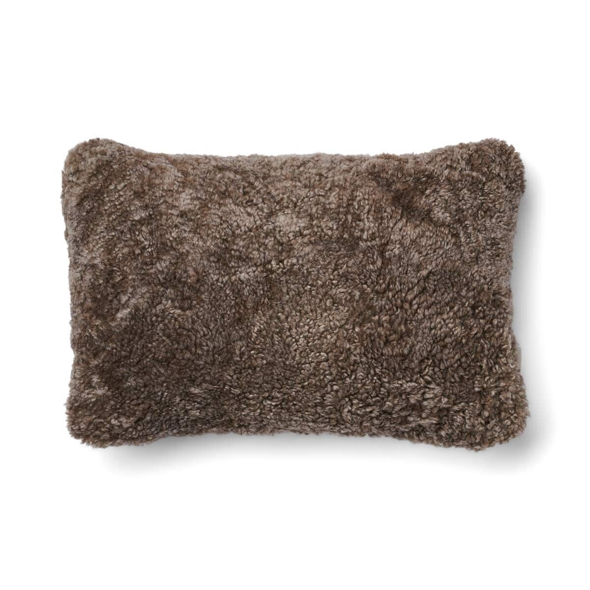 Classic Kort Lugg Fårskinn Kudde Beige/Taupe