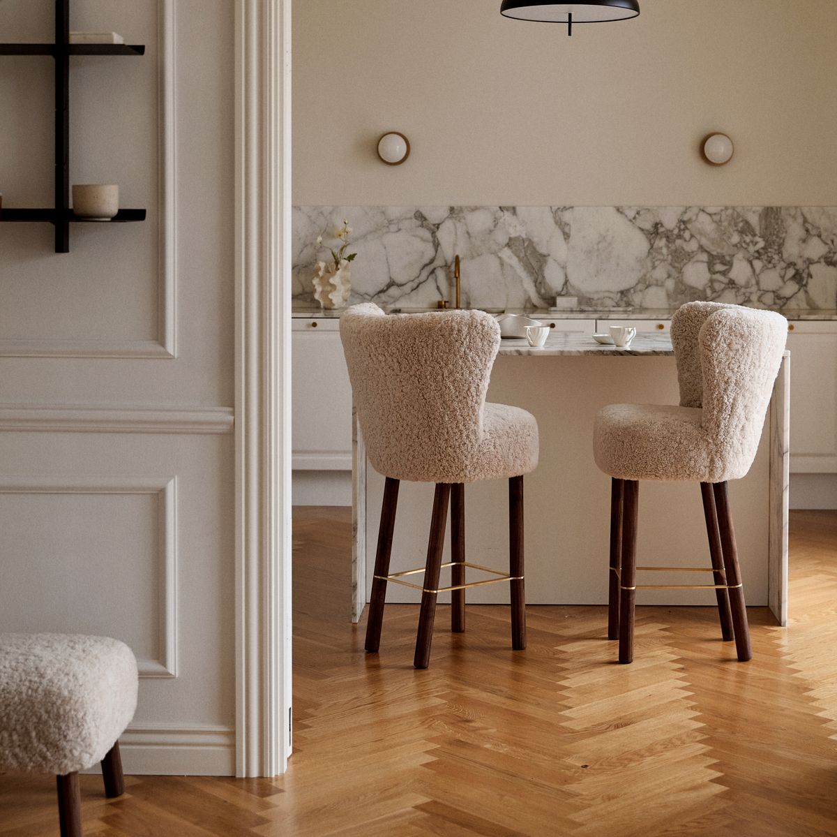 Emilia barstol Koksgrå