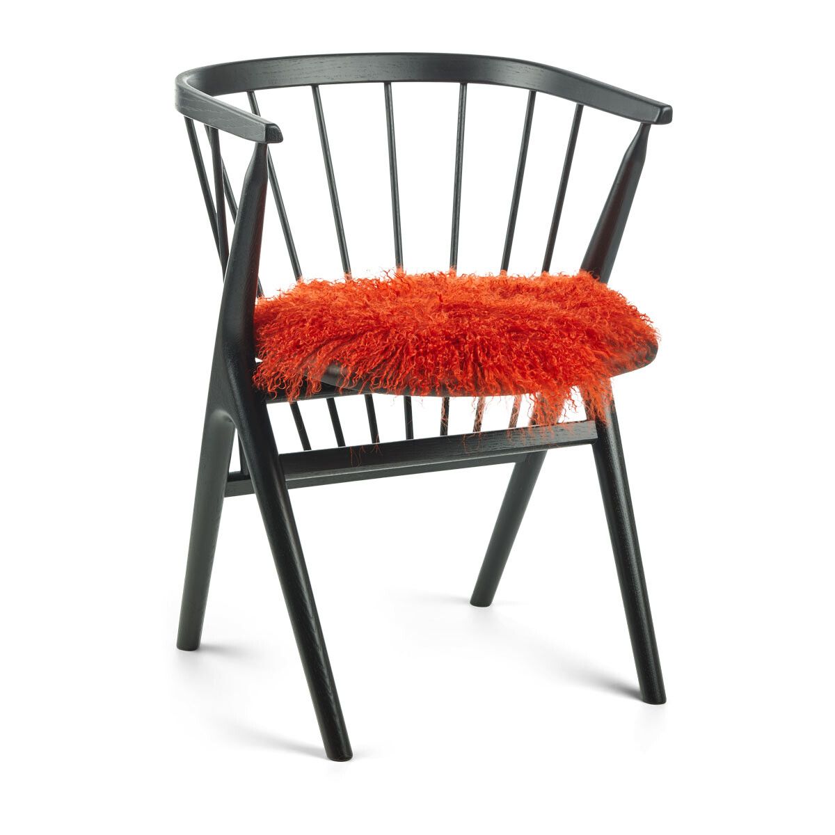 Stolsdyna | Lockig | Tibet | Ø38 cm Pangorange