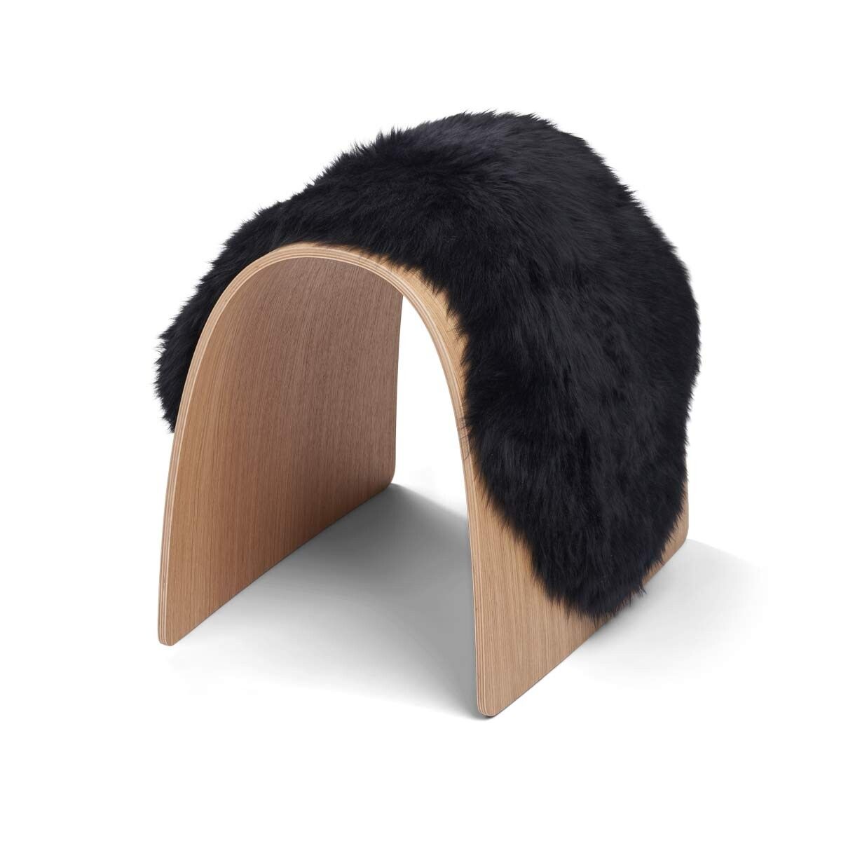 Sheep Stool cover | Lång lugg | Nya Zeeland Svart