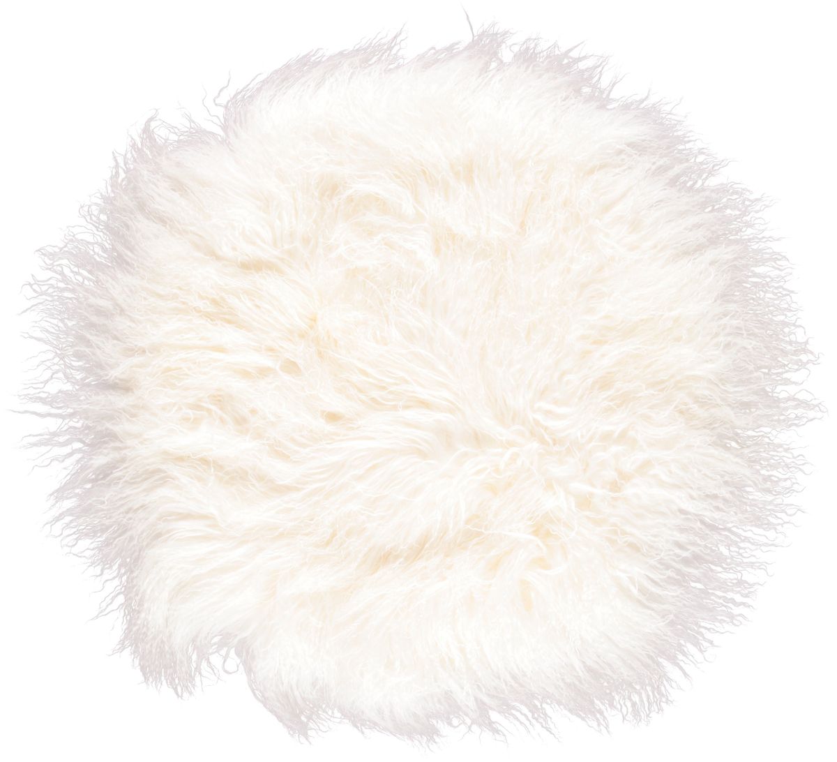 Fårskinnskudde | Lockig | Tibet | Ø45 cm, Ø62 cm & Ø38 cm Vit
