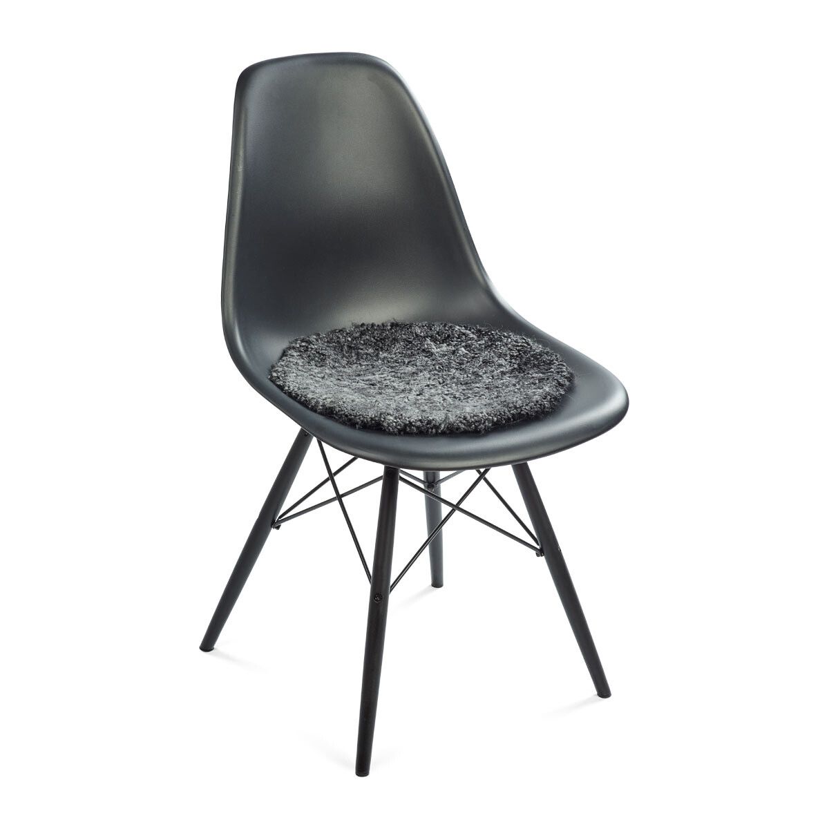 Stolsdyna | Kort lugg | Nya Zealand | Ø38 cm Koksgrå