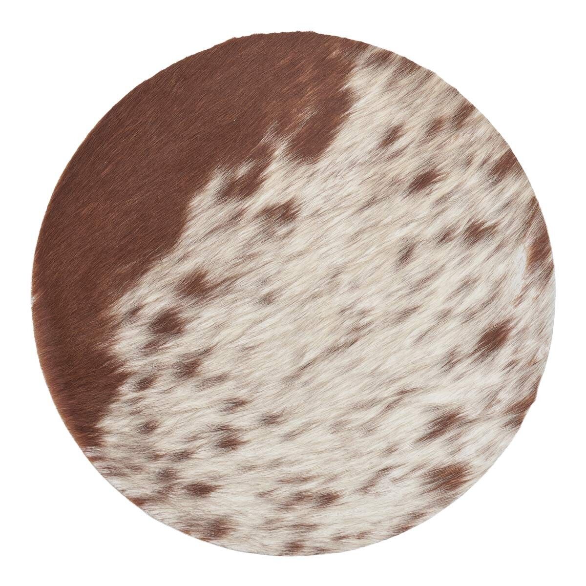 Ko Skinn Stolsdyna Salt/Peppar/Brunt/Vitt