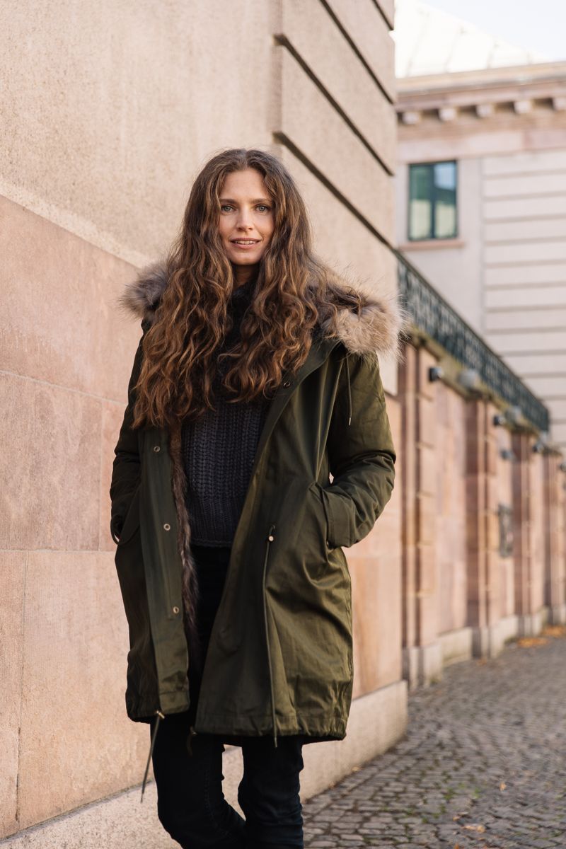 Petra jacka Häck Grön/Naturligt Brun