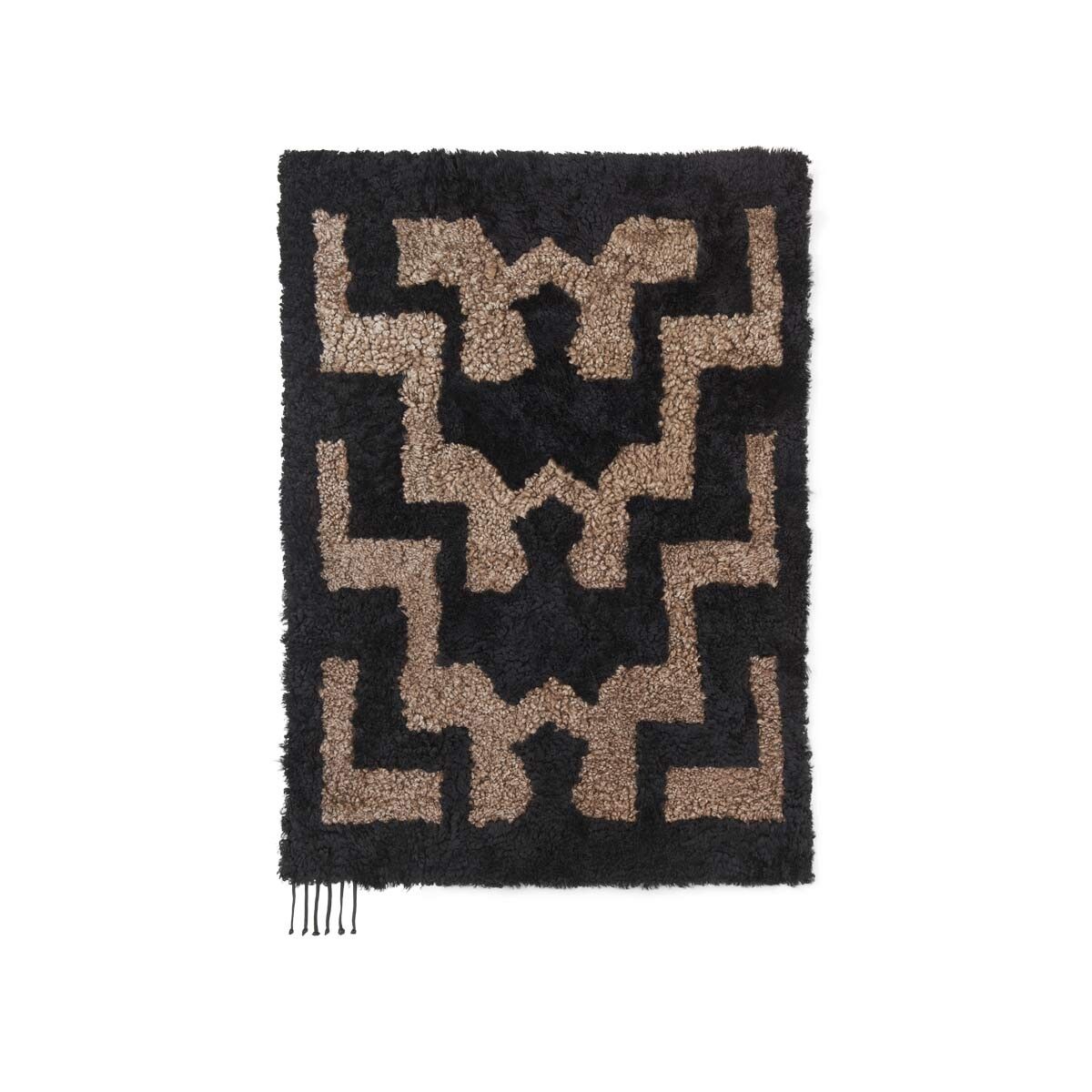 Pattern Kort Lugg Fårskinn Matta
