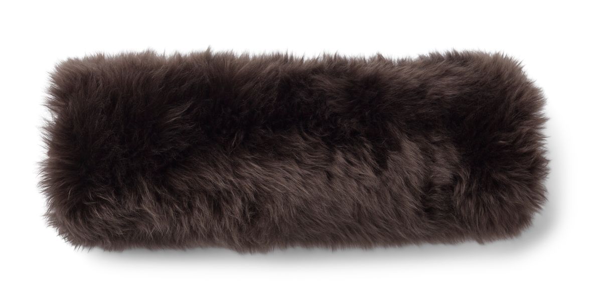 Bolsterkudde | Lång lugg, kort lugg | Nya Zeeland | Ø20xL52 cm Valnöt / Cappuccino