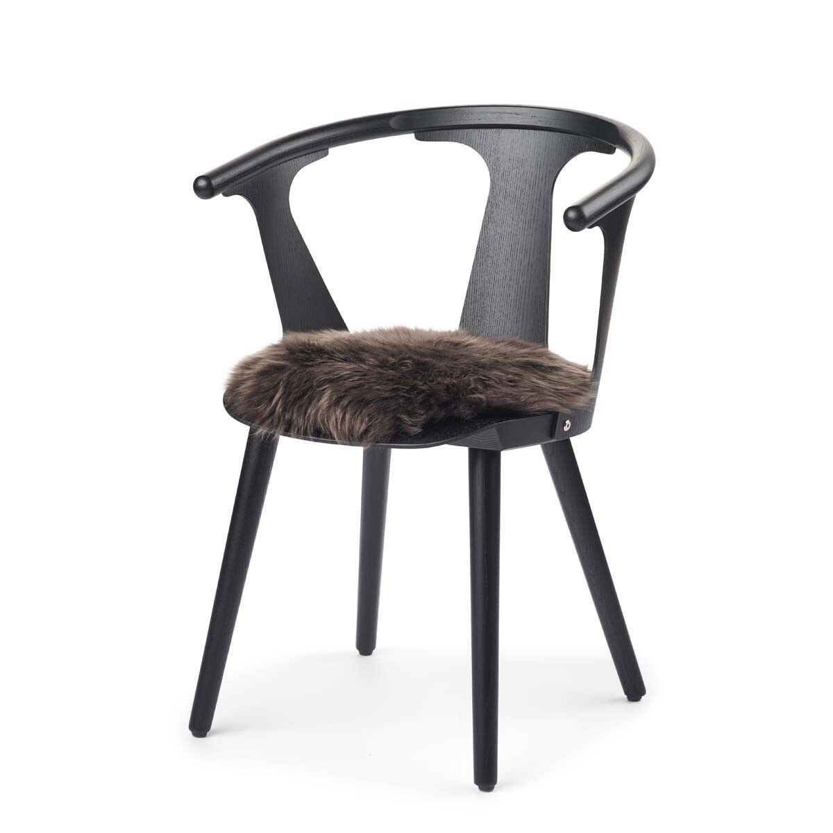 Stolsdyna | Lång lugg | Nya Zealand | Ø38 cm Valnöt