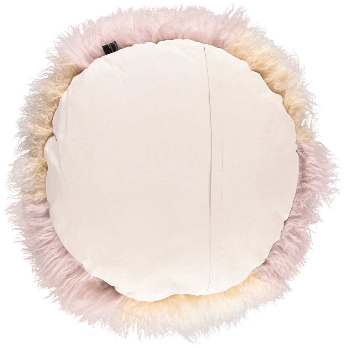 Fårskinnskudde | Lockig | Tibet | Ø38/45/62 cm Gyllene Vit / Dove