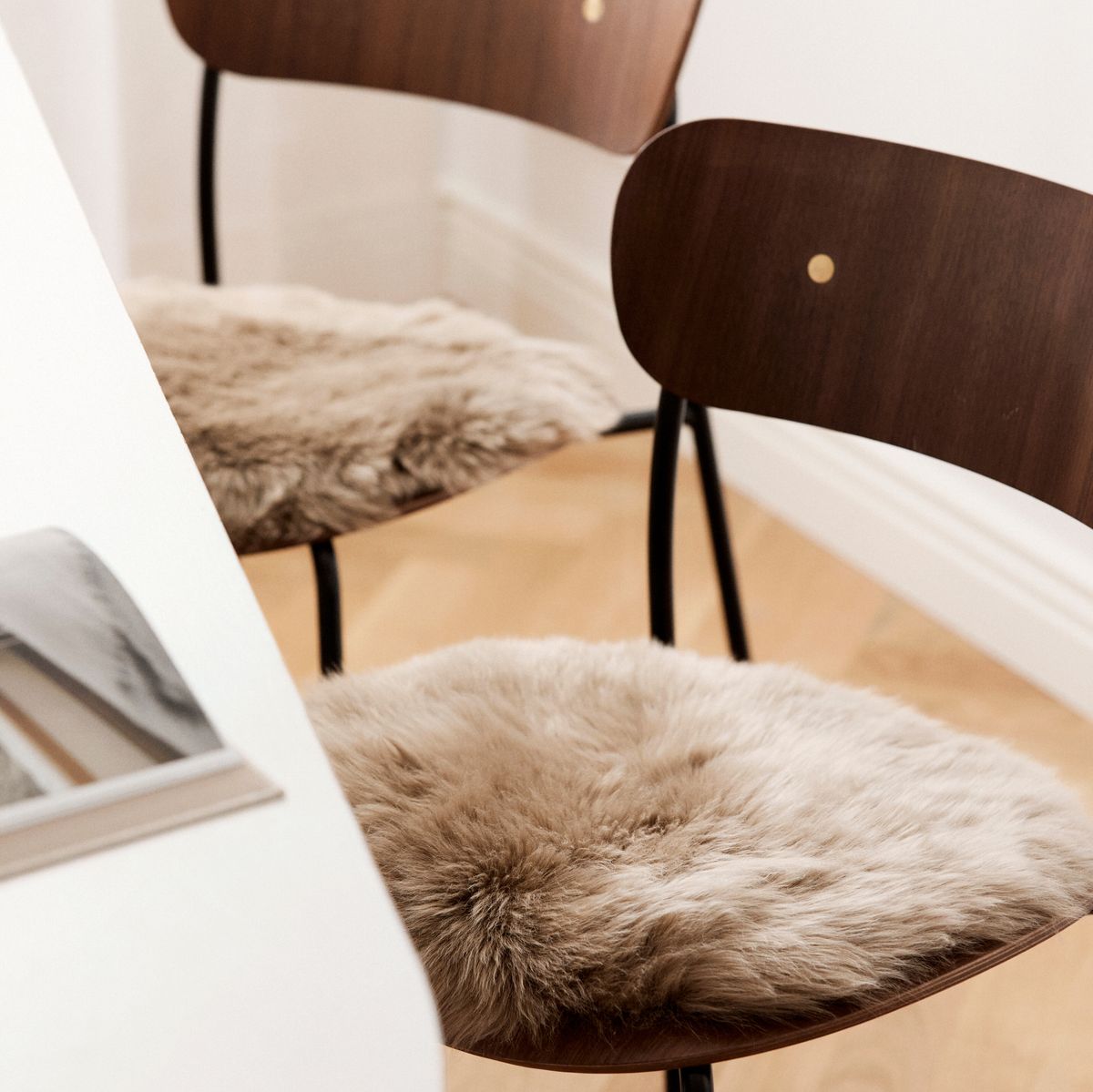 Stolsdyna | Lång lugg | Nya Zealand | Ø38 cm Mörk Lila