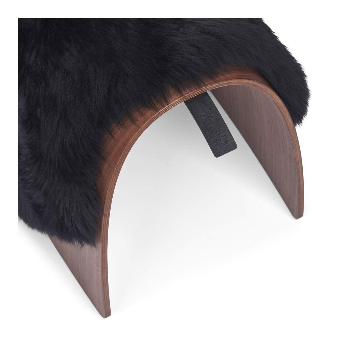 Sheep Stool cover | Lång lugg | Nya Zeeland Svart