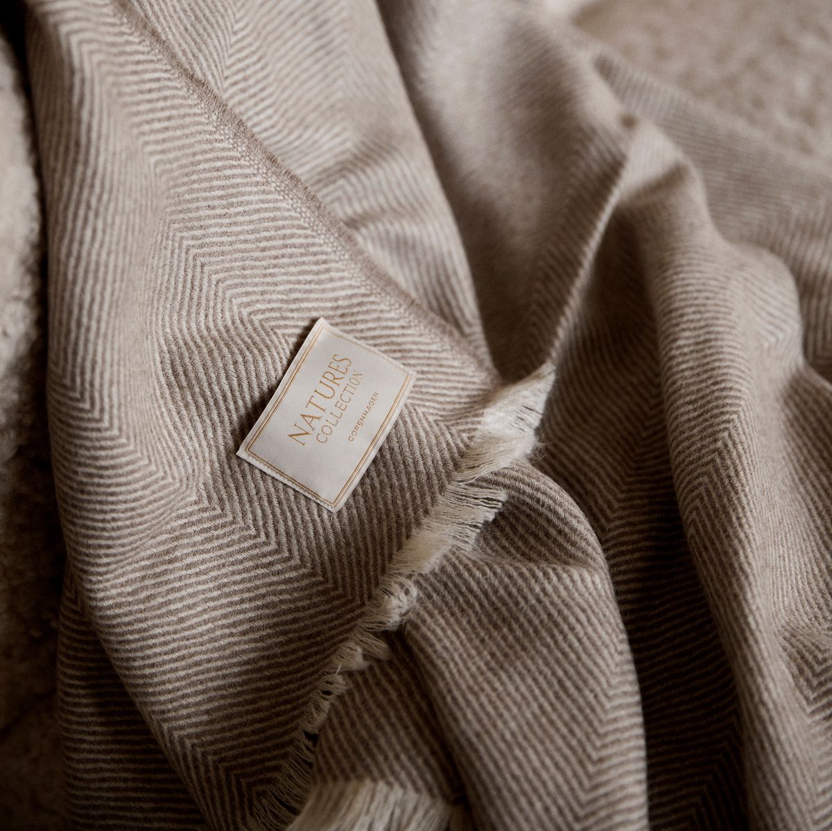 Sidsley ullpläd | 100% baby alpaccaull Mörkbrun