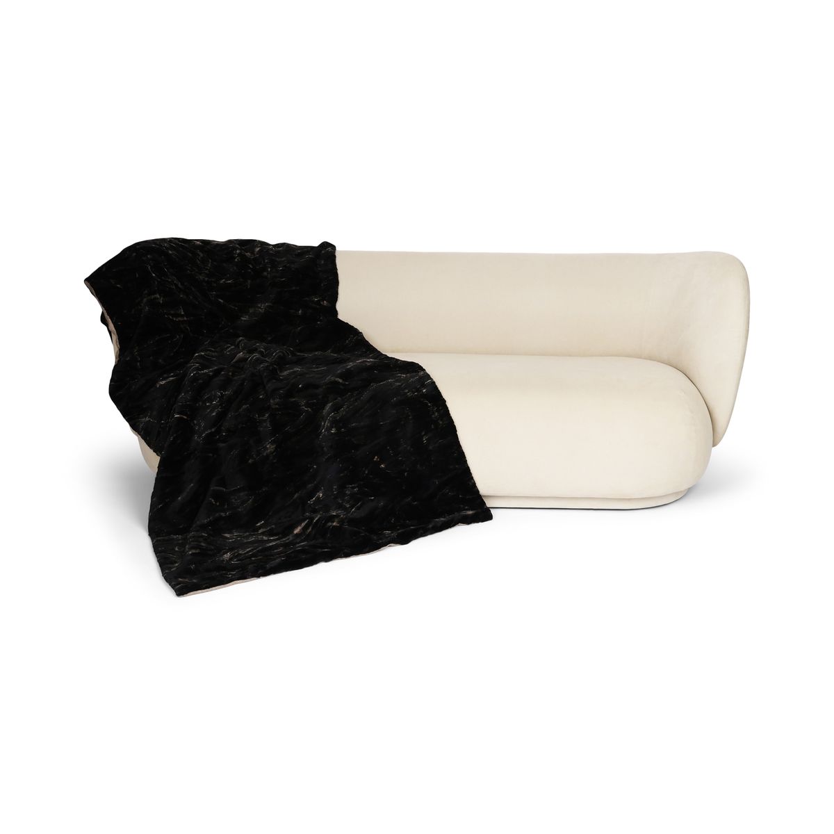 Mink Pläd | Kasmirbaksida | Blacky | 105x205 cm