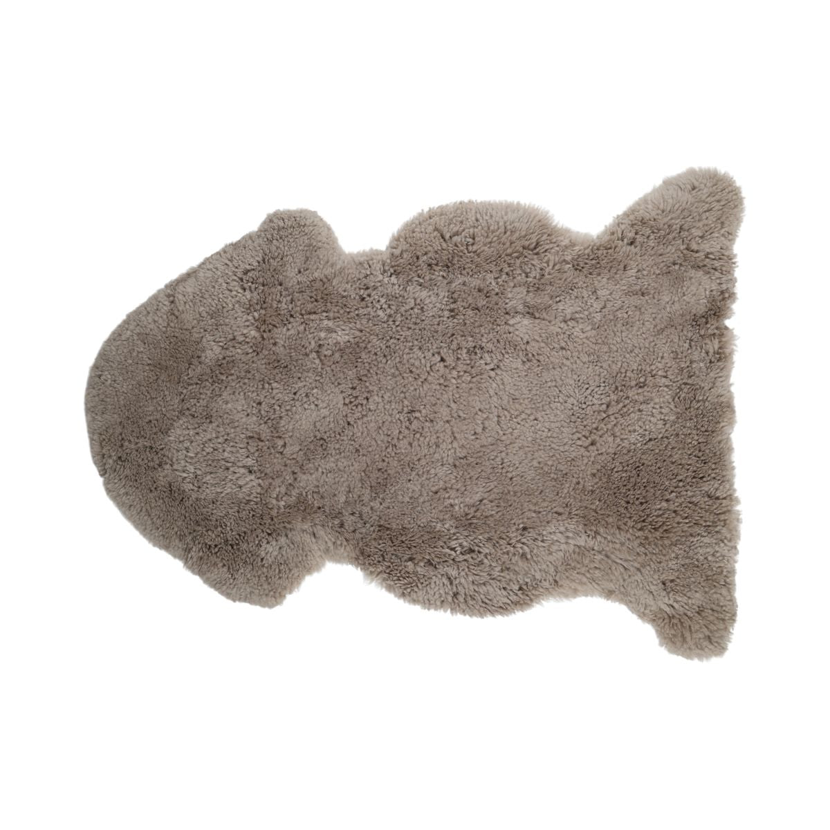 Fårskinn | Långhårigt, lockigt | 90x60 cm Mörk beige