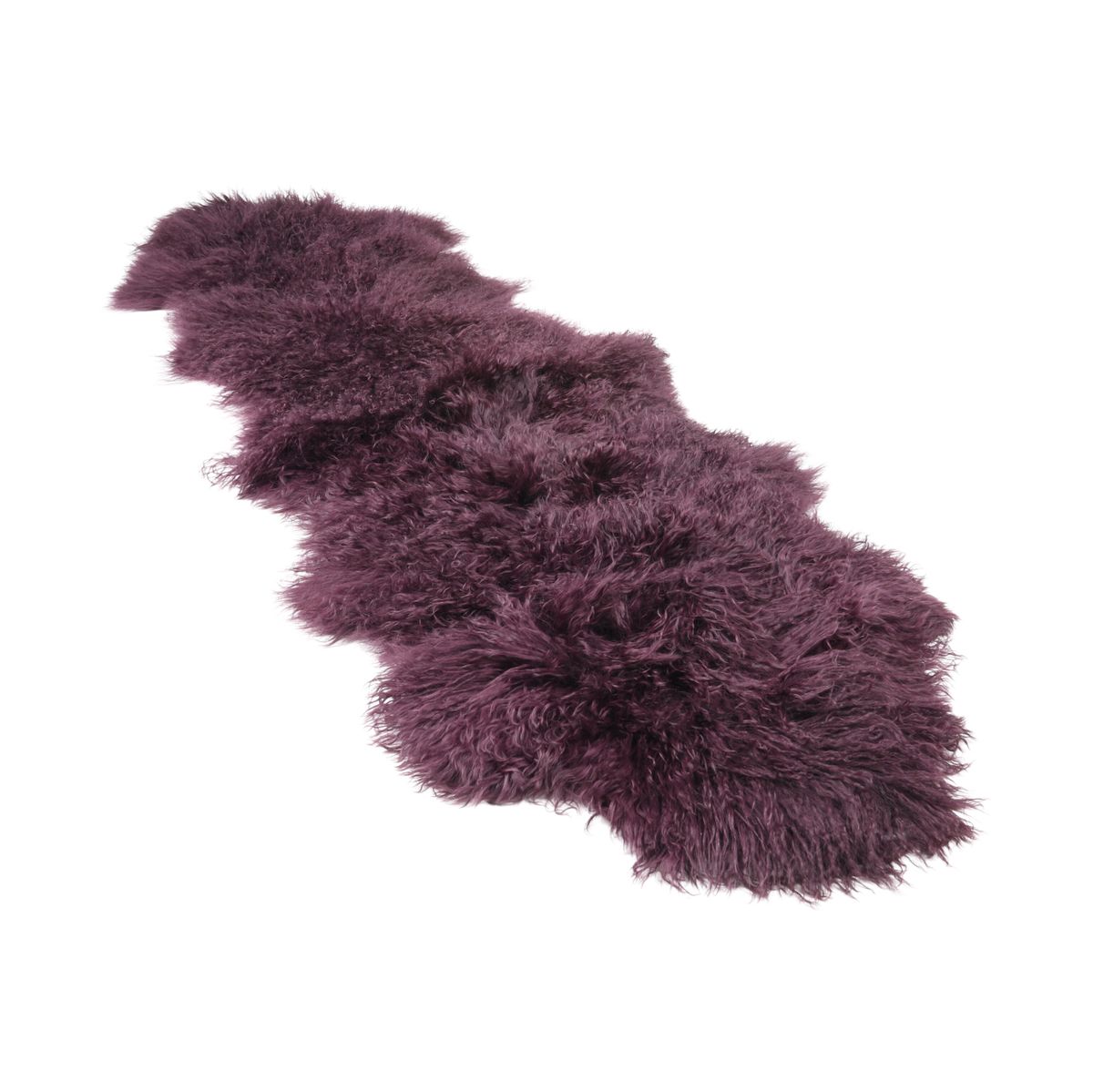 Dubbelt Fårskinn | Tibet | 150x55 cm Mörk Lila