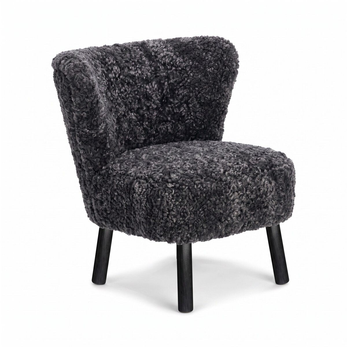 Emily Lounge Chair | Kort lugg Koksgrå