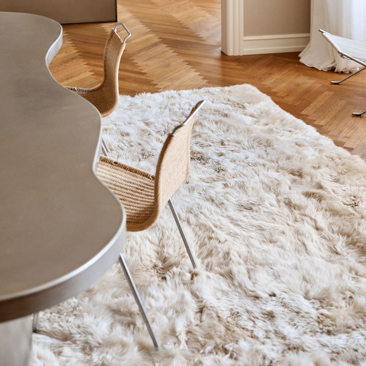 Designmatta | Lång lugg | Nya Zeeland Svart