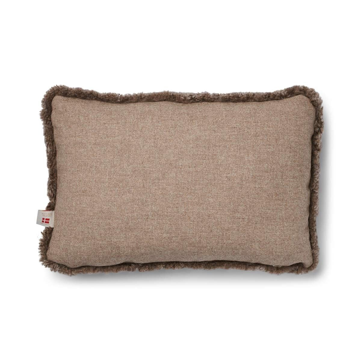 Classic Kort Lugg Fårskinn Kudde Beige/Taupe