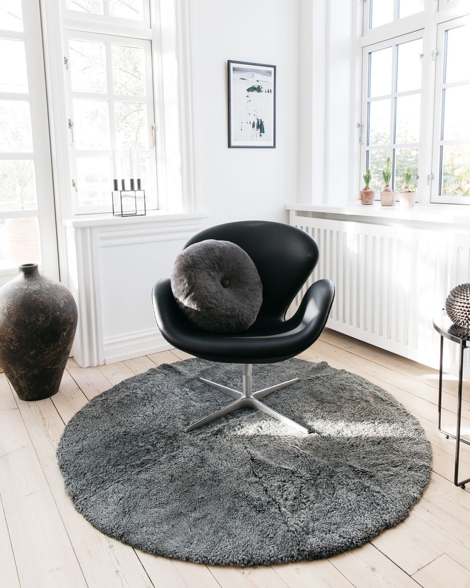 Kort Lugg Lockigt Fårskinn Matta 180 cm