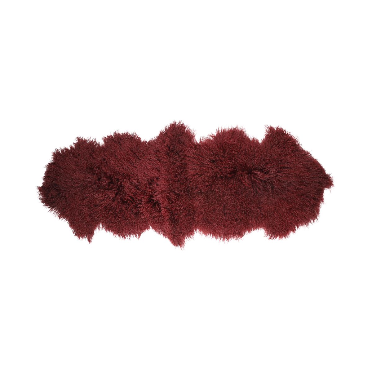 Dubbelt Fårskinn | Tibet | 150x55 cm Bordeaux