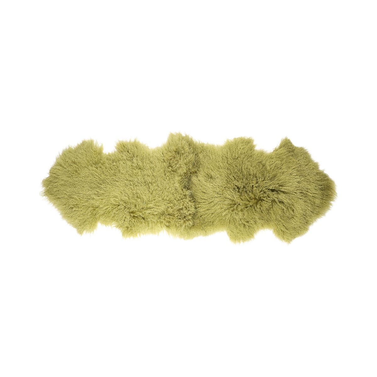 Dubbelt Fårskinn | Tibet | 150x55 cm Grön